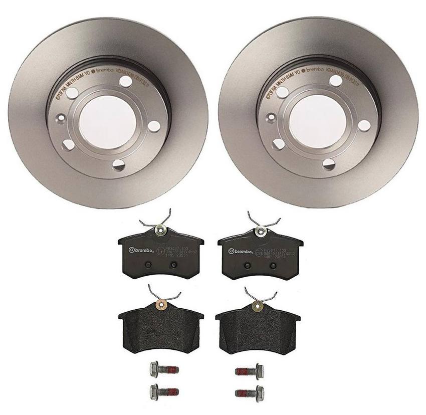 Audi Brembo Brake Kit - Pads and Rotors Rear (245mm) (Low-Met) 8E0698451L - Brembo 3058132KIT